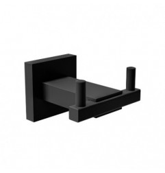 AMIG 25268  
 Colgador baño ISLA-5  
 73x73x50 mm  
 Acero inoxidable 18/8  
 Negro mate
