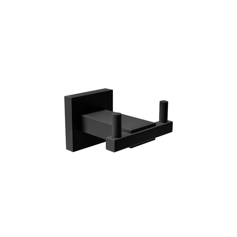 AMIG 25268  
 Colgador baño ISLA-5  
 73x73x50 mm  
 Acero inoxidable 18/8  
 Negro mate