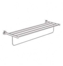 AMIG 25269  
 Toallero repisa GORLIZ-1  
 655 x 132 x 205 mm  
 Acero inoxidable / Zamak  
 Cromado brillo