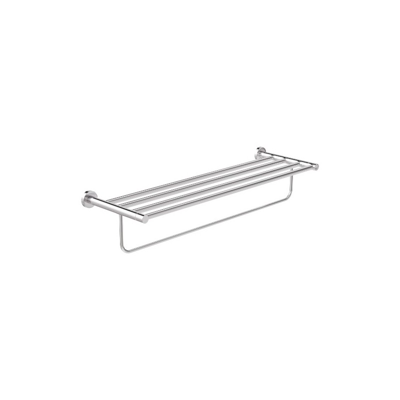 AMIG 25269  
 Toallero repisa GORLIZ-1  
 655 x 132 x 205 mm  
 Acero inoxidable / Zamak  
 Cromado brillo