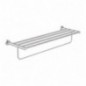 AMIG 25269  
 Toallero repisa GORLIZ-1  
 655 x 132 x 205 mm  
 Acero inoxidable / Zamak  
 Cromado brillo