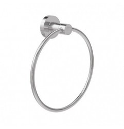 AMIG 25276  
 Toallero GORLIZ-3  
 Ø155 x 52 mm  
 Acero inoxidable / Zamak  
 Cromado brillo