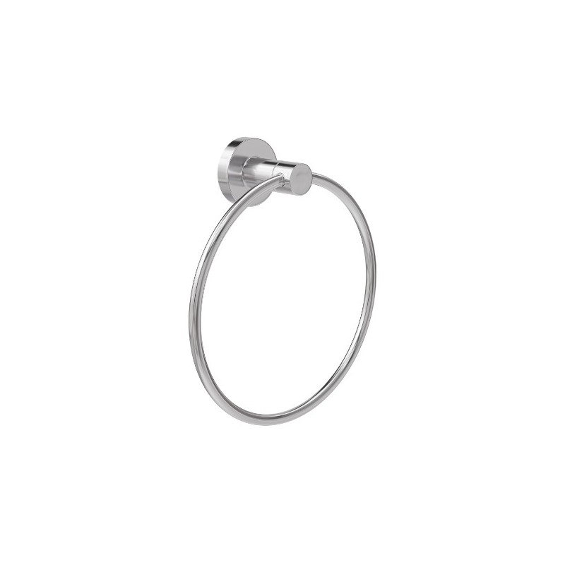 AMIG 25276  
 Toallero GORLIZ-3  
 Ø155 x 52 mm  
 Acero inoxidable / Zamak  
 Cromado brillo