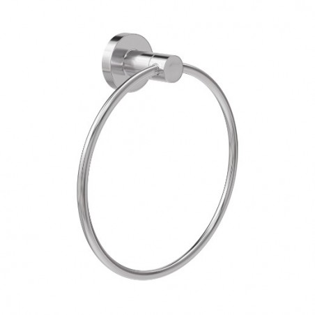 AMIG 25276  
 Toallero GORLIZ-3  
 Ø155 x 52 mm  
 Acero inoxidable / Zamak  
 Cromado brillo