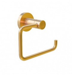 AMIG 25281  
 Portarrollos wc GORLIZ-4  
 125x63x97 mm  
 Acero inoxidable / Zamak  
 Oro mate