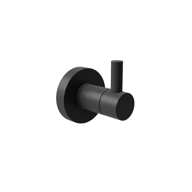 AMIG 25283  
 Colgador baño GORLIZ-5  
 46x55x52 mm  
 Acero inoxidable / Zamak  
 Negro mate