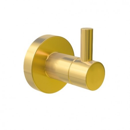 AMIG 25284  
 Colgador baño GORLIZ-5  
 46x55x52 mm  
 Acero inoxidable / Zamak  
 Oro mate