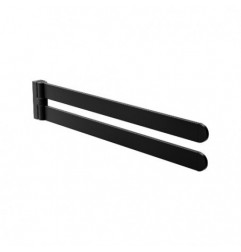 AMIG 25288  
 Toallero doble móvil OMA-3  
 434 x 75 x 30 mm  
 Zamak  
 Negro mate