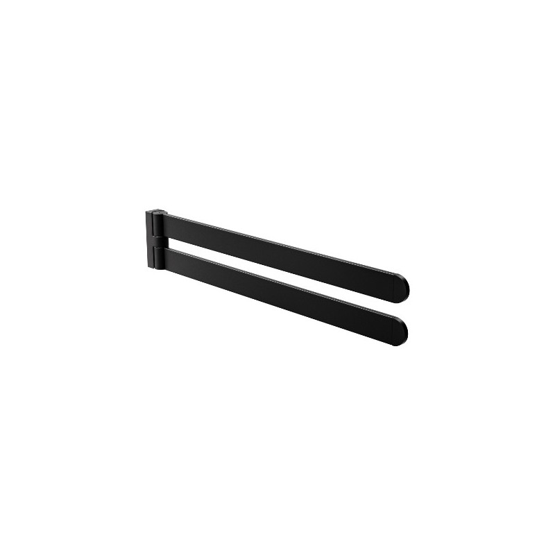 AMIG 25288  
 Toallero doble móvil OMA-3  
 434 x 75 x 30 mm  
 Zamak  
 Negro mate