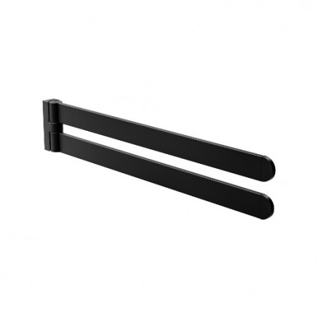 AMIG 25288  
 Toallero doble móvil OMA-3  
 434 x 75 x 30 mm  
 Zamak  
 Negro mate