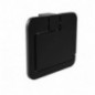 AMIG 25291  
 Portarrollos wc con tapa OMA-6  
 134x118x30 mm  
 Zamak  
 Negro mate