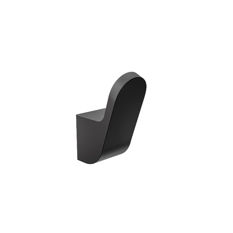 AMIG 25293  
 Colgador baño OMA-8  
 25 x 58 x 40 mm  
 Zamak  
 Negro mate
