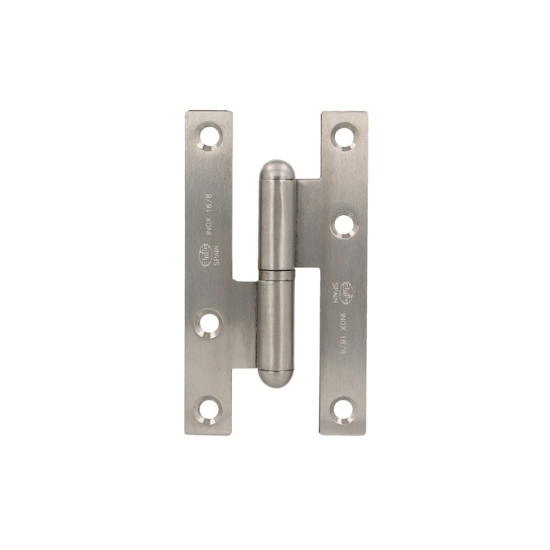 AMIG 2533  
 Pernio 403  
 95 x 52 x 2 mm  
 Acero inoxidable 18/8  
 Mate - Derecha