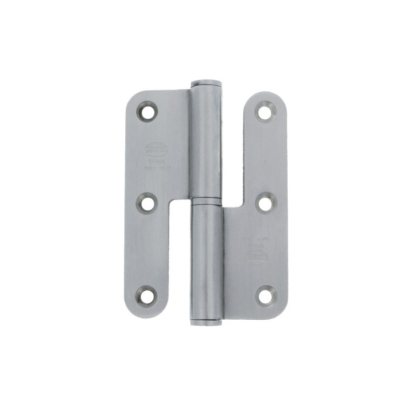 AMIG 2544  
 Pernio 421  
 100 x 70 x 3 mm  
 Acero inoxidable 18/8  
 Mate - Derecha