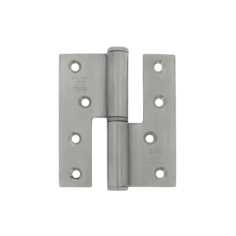 AMIG 2553  
 Pernio 426  
 100 x 88 x 3 mm  
 Acero inoxidable 18/8  
 Mate - Izquierda