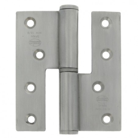 AMIG 2553  
 Pernio 426  
 100 x 88 x 3 mm  
 Acero inoxidable 18/8  
 Mate - Izquierda