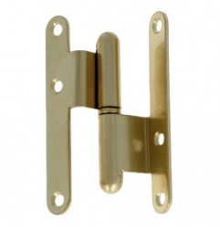 AMIG 2561  
 Pernio escuadra 2  
 95 x 52 x 2 mm  
 Acero  
 Latonado barnizado - Izquierda