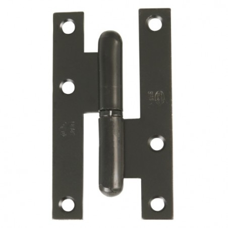 AMIG 2562  
 Pernio 403  
 95 x 52 x 2 mm  
 Acero  
 Negro - Derecha