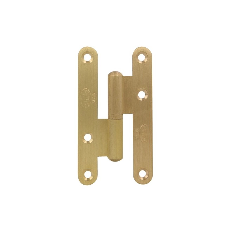 AMIG 2581  
 Pernio 405  
 110 x 54 x 2 mm  
 Acero  
 Latonado barnizado - Izquierda
