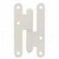 AMIG 2582  
 Pernio 405  
 95 x 52 x 2 mm  
 Acero  
 Blanco - Derecha