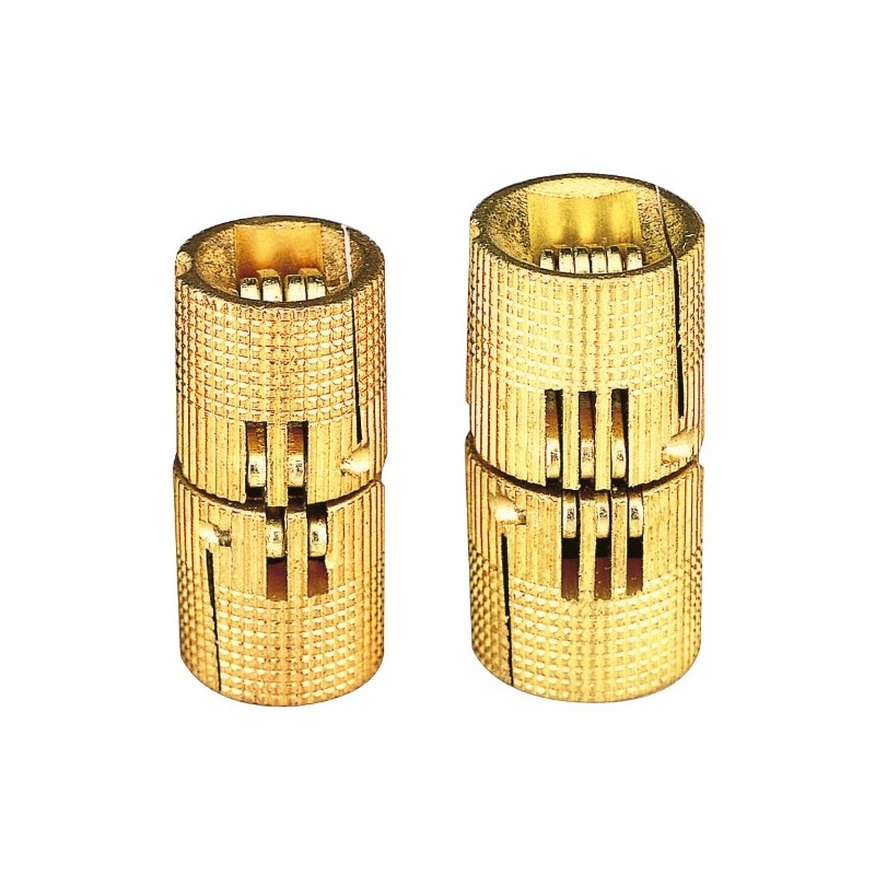 AMIG 2635  
 Bisagra oculta 1020  
 Ø16 x 34 mm  
 Latón  
 Pulido barnizado