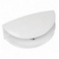 AMIG 2658  
 Soporte baldas 32  
 19 x 38 mm  
 Zamak  
 Blanco