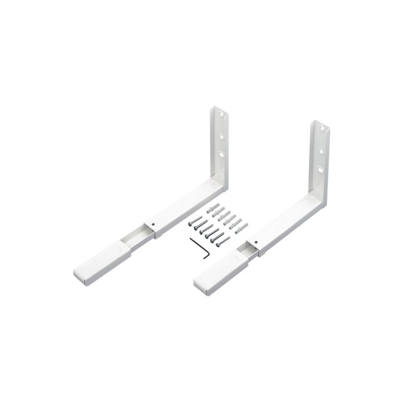 AMIG 2659  
 Soporte microondas 500  
 360-450 x 220 mm  
 Acero  
 Blanco
