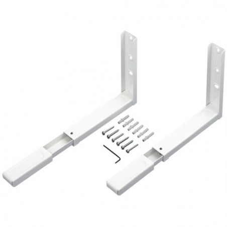AMIG 2659  
 Soporte microondas 500  
 360-450 x 220 mm  
 Acero  
 Blanco