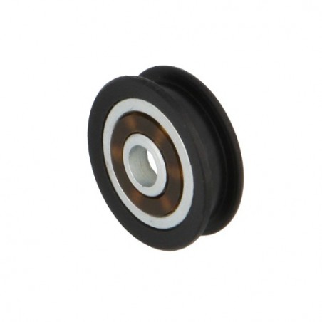 AMIG 27210  
 Rodamiento mosquitera MSQ01  
 Ø21 mm  
 Poliamida  
 Negro