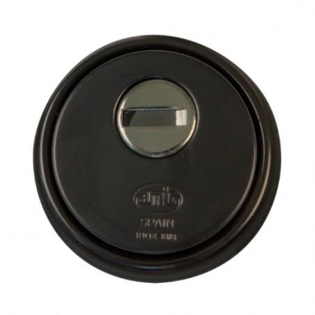 AMIG 27216  
 Escudo 30  
 Ø65 mm  
 Acero  
 Negro mate