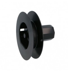 AMIG 29023  
 Polea de persiana con espiga  
 Ø120 mm  
 Nylon  
 Negro