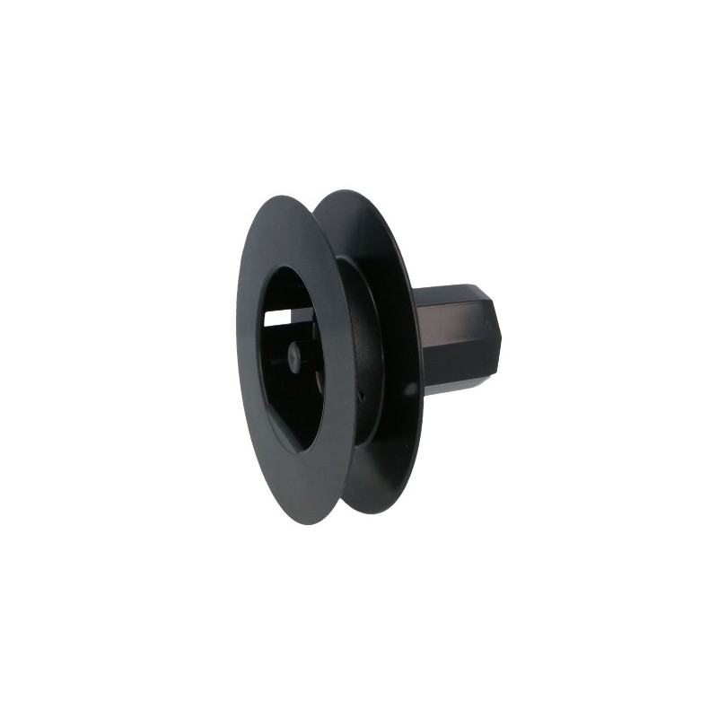 AMIG 29023  
 Polea de persiana con espiga  
 Ø120 mm  
 Nylon  
 Negro