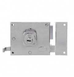 AMIG 29121  
 Cerradura sobreponer 72  
 100 x 85 mm  
 Acero  
 Cromado brillo - Derecha