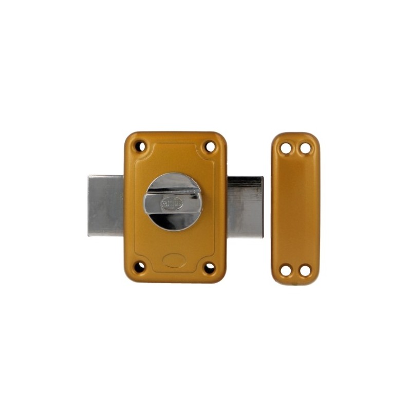 AMIG 29135  
 Pasador seguridad 80P  
 96 x 66 mm  
 Acero  
 Esmaltado oro