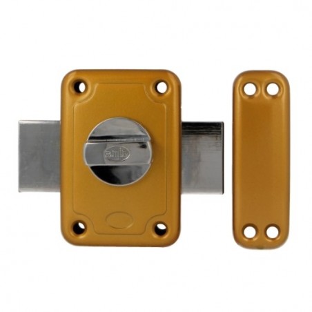 AMIG 29135  
 Pasador seguridad 80P  
 96 x 66 mm  
 Acero  
 Esmaltado oro