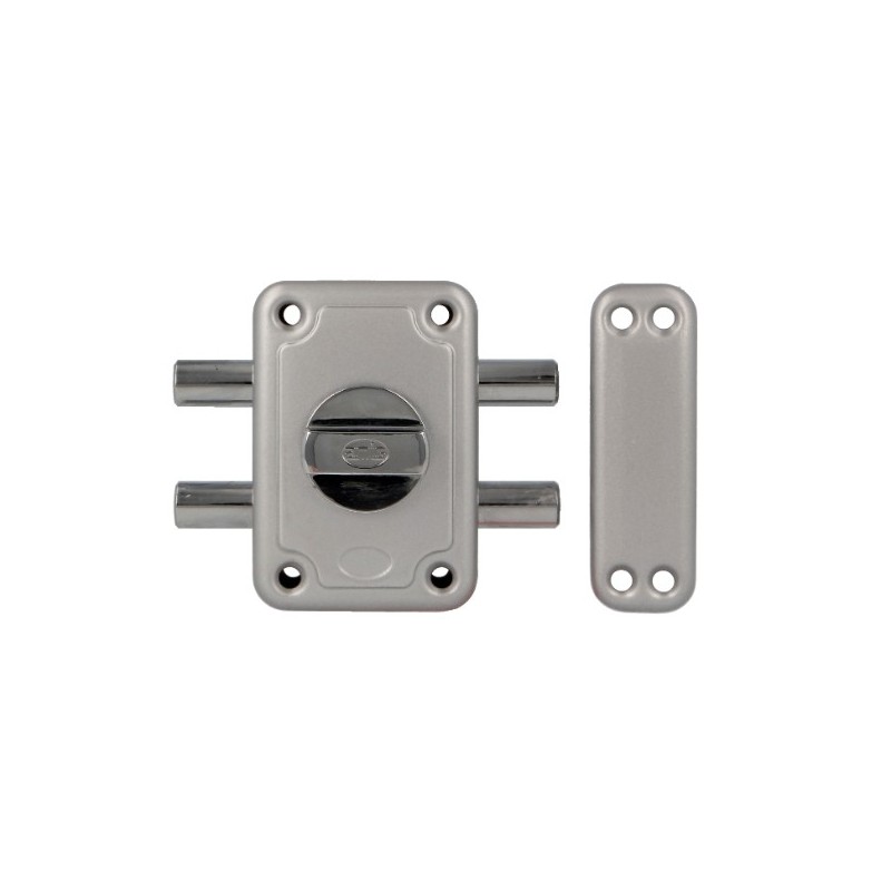 AMIG 29140  
 Cerradura sobreponer 82  
 96 x 66 mm  
 Acero  
 Esmaltado plata