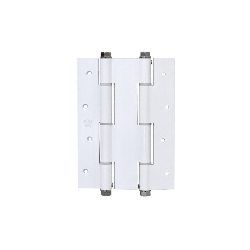 AMIG 2926  
 Bisagra doble acción 3035  
 180 x 133 x 4 mm  
 Aluminio  
 Blanco