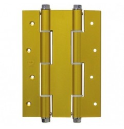 AMIG 2928  
 Bisagra doble acción 3035  
 180 x 133 x 4 mm  
 Aluminio  
 Oro