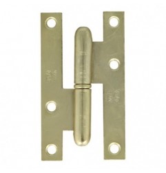 AMIG 306  
 Pernio 403  
 140 x 61 x 2 mm  
 Acero  
 Latonado barnizado - Izquierda