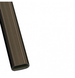 AMIG 3144  
 Tubo armario ovalado estriado 1  
 30 x 15 x 1,4 mm  
 Aluminio  
 Bronce