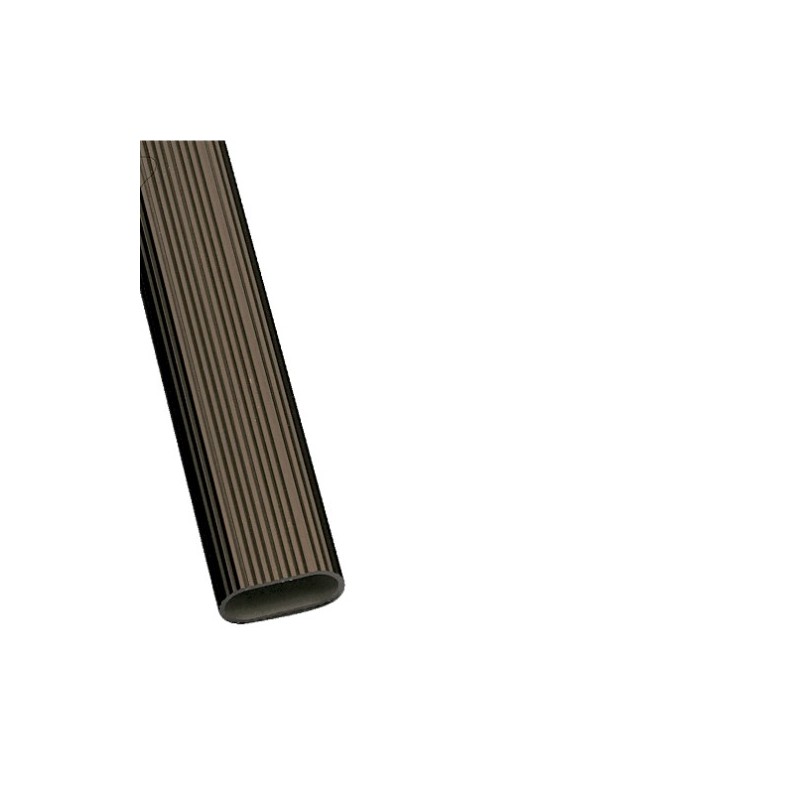 AMIG 3144  
 Tubo armario ovalado estriado 1  
 30 x 15 x 1,4 mm  
 Aluminio  
 Bronce