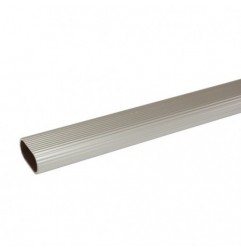 AMIG 3146  
 Tubo armario ovalado estriado 1  
 30 x 15 x 1,4 mm  
 Aluminio  
 Plata