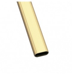 AMIG 3156  
 Tubo armario ovalado estriado 1  
 30 x 15 x 1,4 mm  
 Aluminio  
 Oro
