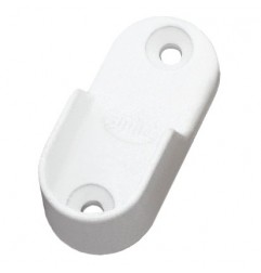 AMIG 3171  
 Soporte tubo armario 7  
 30 x 15 x 45 mm  
 Zamak  
 Blanco