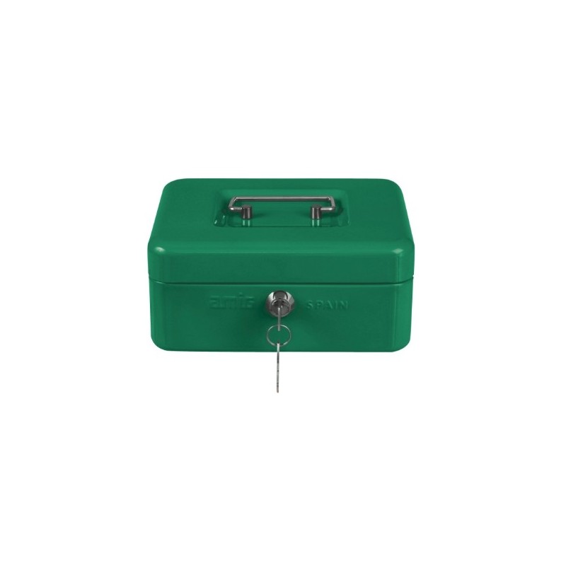 AMIG 3196  
 Caja de caudales 2153  
 200 x 160 x 70 mm  
 Acero  
 Verde