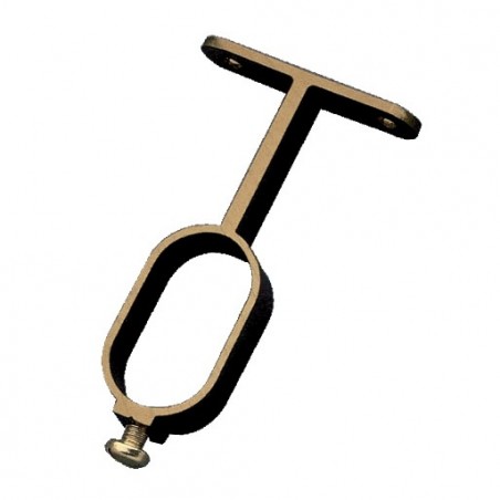 AMIG 3421  
 Soporte tubo armario 8  
 30 x 15 x 66 mm  
 Aluminio  
 Bronceado