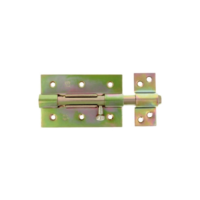 AMIG 3586  
 Pasador 454  
 85 x 67 mm  
 Acero  
 Latonado barnizado