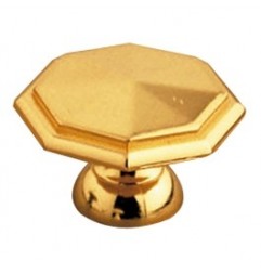 AMIG 3955  
 Pomo octogonal 62  
 Ø35 x 22 mm  
 Zamak  
 Oro