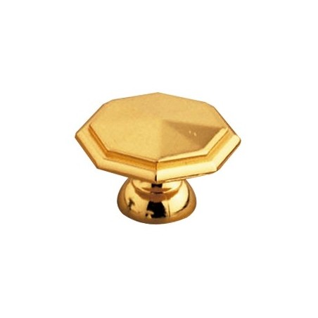AMIG 3955  
 Pomo octogonal 62  
 Ø35 x 22 mm  
 Zamak  
 Oro