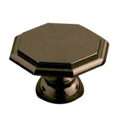 AMIG 3956  
 Pomo octogonal 62  
 Ø35 x 22 mm  
 Zamak  
 Niquelado negro